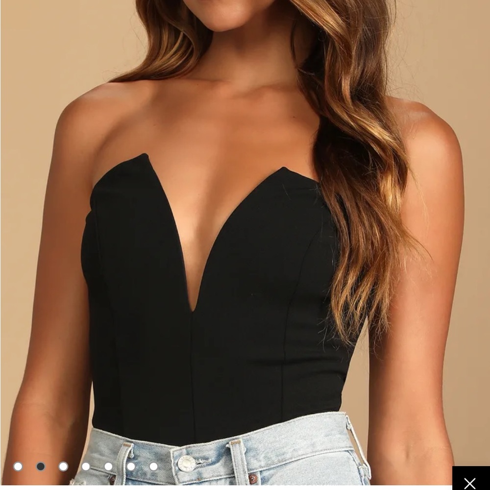 Lulus notched strapless bodysuit